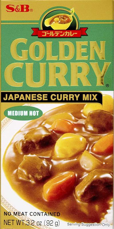 Tempero Golden Curry Com Sabor Picante Nível Médio S&B 92G - Curry